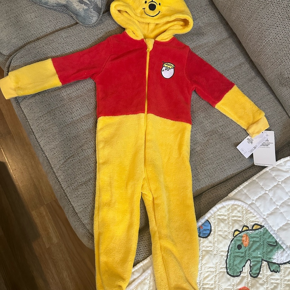 Disney Red and Yellow Hooded Footie